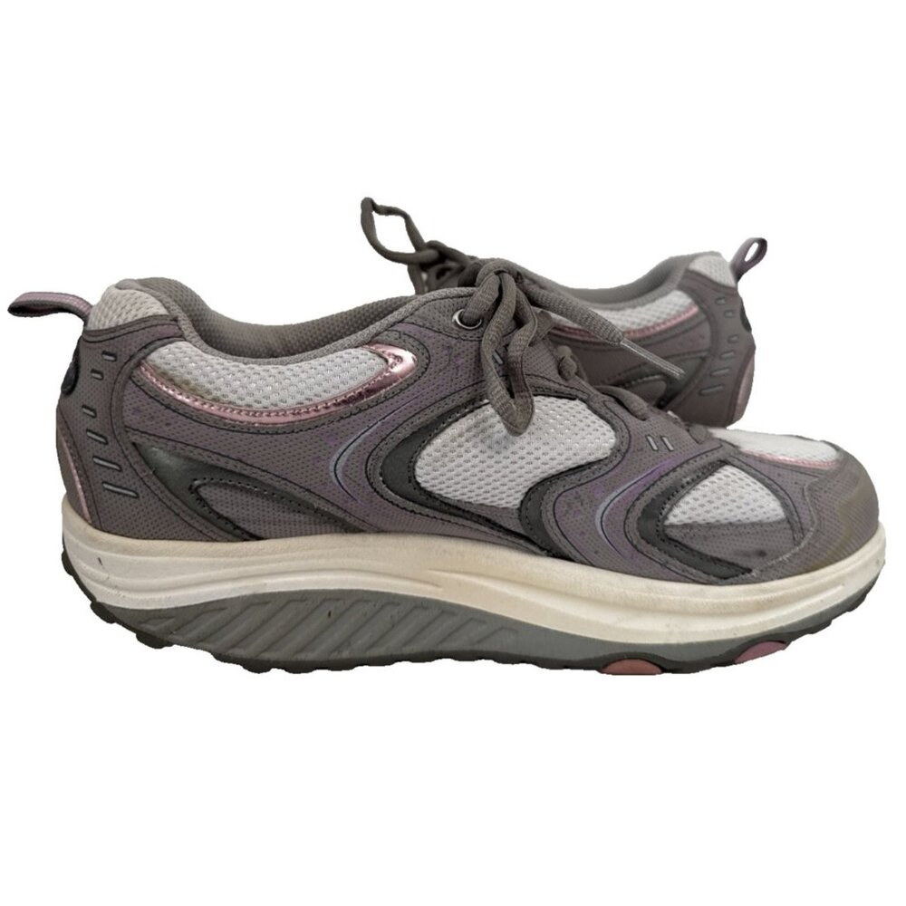 Skechers Shape-Up Womens Sneakers‎ Size 10 Grey Pink Walking Toning Shoes 11806